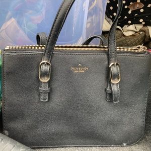 Black leather Kate spade purse